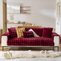 Christmas Faux Fur Decorative Throw Pillow Cover Plush Thick Bubble Pillow by Huierxun