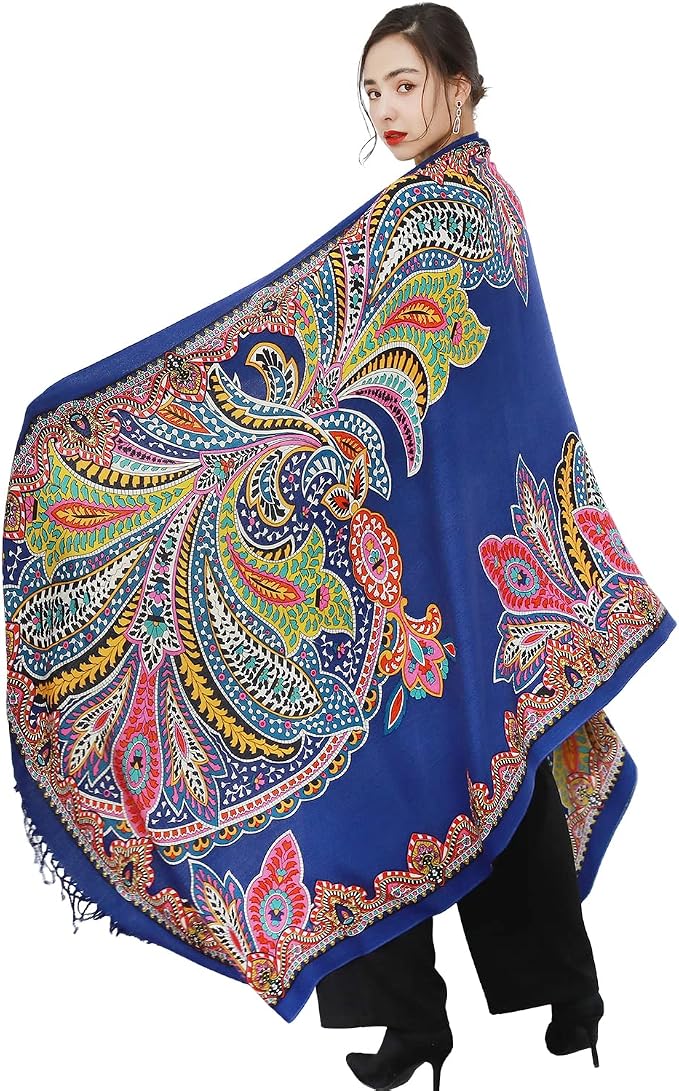 DANA XU 100% Merino Wool Pashmina Shawl by DANAXU