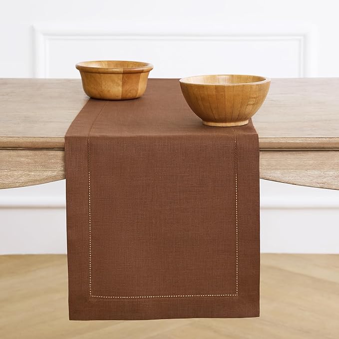 Solino Home Linen Brown Table Runner 36 Inches by SolinoHome
