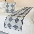 The HomeCentric King/Queen/Twin Blue Decorative Bed Runner Full 68"x18" Bed by TheHomeCentric