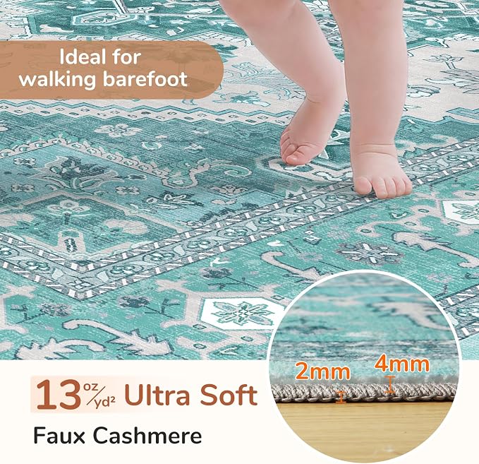 OPPODREAM Thin Area Rugs 5x7, 5x7 Washable Rug - Image 2