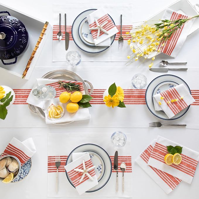 Solino Home Stripe Linen Table Runner 36 Inches - Image 3