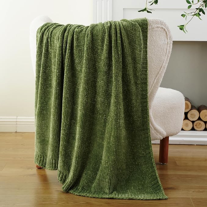 BATTILO HOME Chenille Knitted Throw Blanket - Image 3