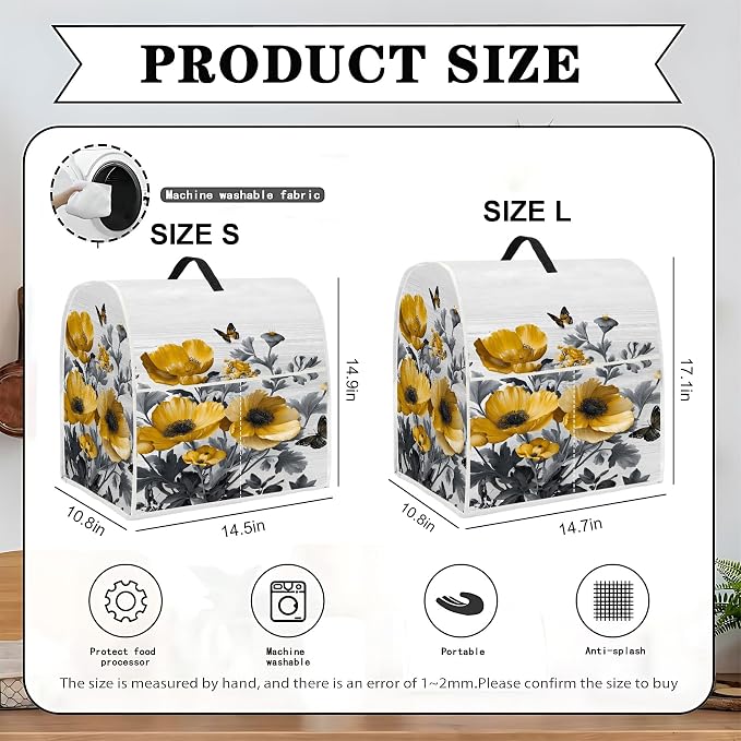 Mixer Dust Cover for 6-8 Qt Stand Mixer, Cloth Cover - Image 2