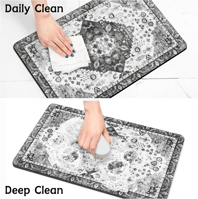 Pet Food Mats for Floor, Absorbent Dog Mat for Food and Water Dispenser Mat - Image 7