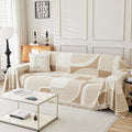 Boho Couch Cover Sofa Covers Washable, Chenille Couch Covers by WEYOND