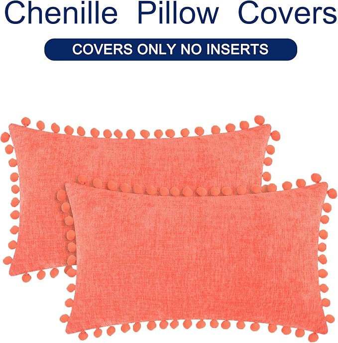 CaliTime Throw Pillow Covers Decorative 20 X 12 Inches Pack of 2 Cozy Solid - Image 6