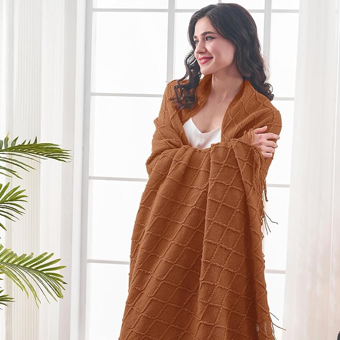 inhand Knitted Throw Blanket for Couch and Bed, Soft Living Room Home Decor - Image 3