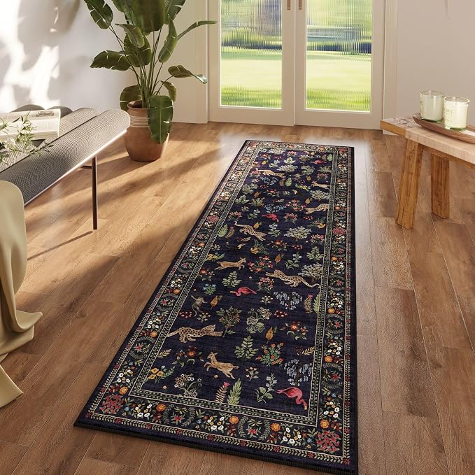 Rugcomf Runner Rug for Kitchen Rug Non Slip 2'6''x8' Washable Rugs - Image 3