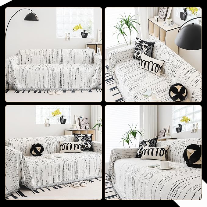 Chenille Couch Cover Pet Friendly, Sofa Cover Washable, Reversible Sofa - Image 2