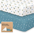 2-Pack Mini Crib Sheets Fitted by KeaBabies