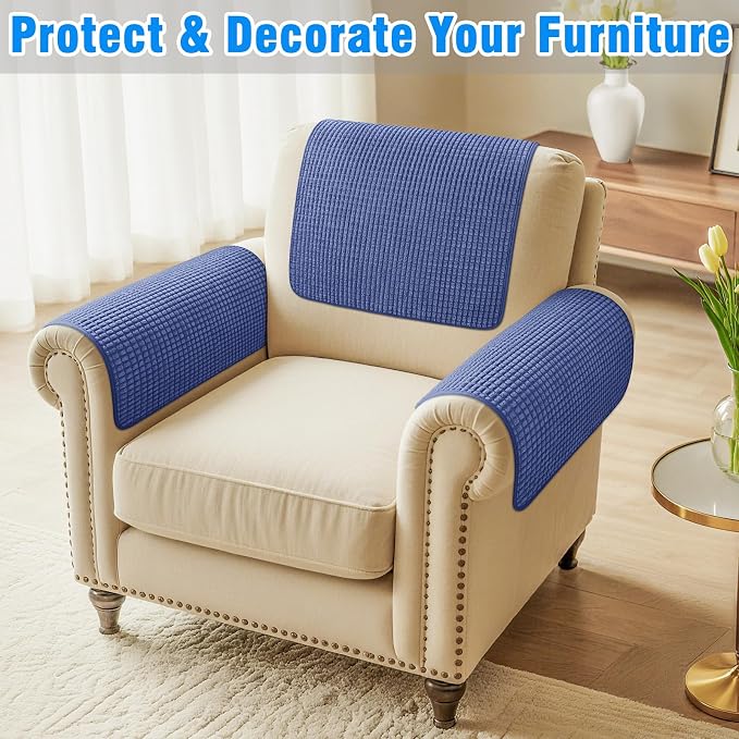 Couch Arm Covers, Sofa Arm Covers, Waterproof Armrest Cover - Image 2
