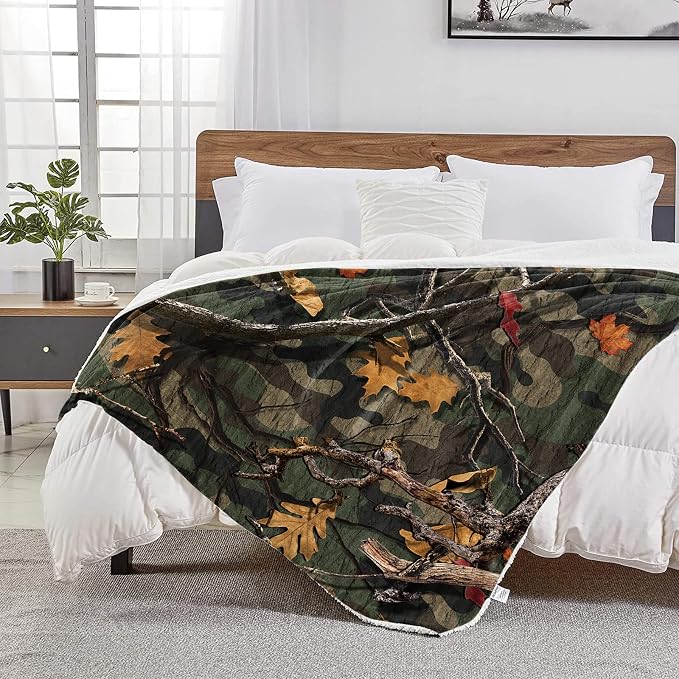 Classic Forest Camo Throw Blanket - Image 7