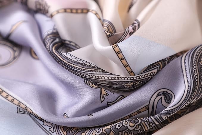 Fashion Scarves Scarf 100% Silk Feeling Scarf Silk Like Scarves Long - Image 6