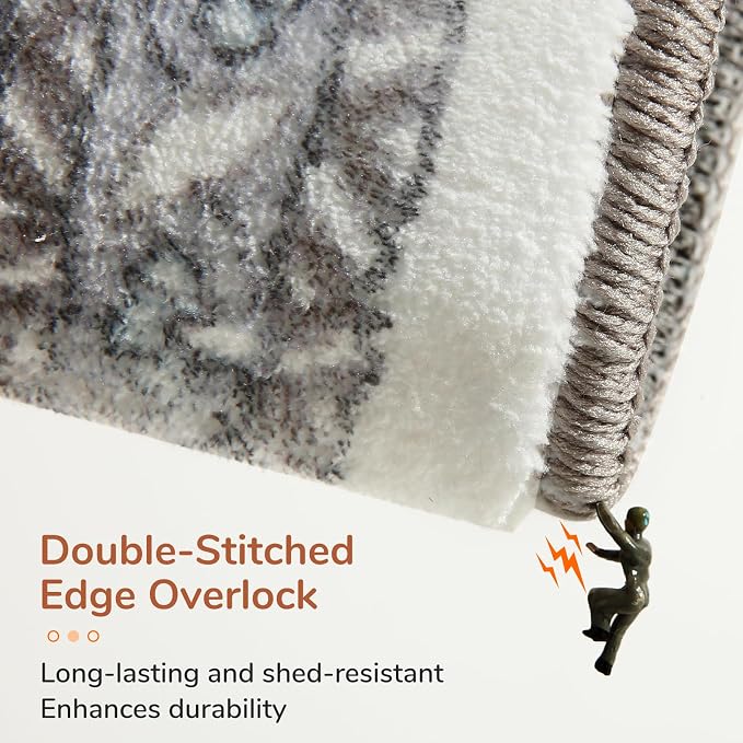 OPPODREAM Thin Area Rugs 4x6, Low-Pile Washable Rugs 4x6 - Image 3