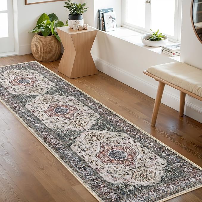 Lahome Oriental Hallway Runner Rug, 2.5x8 Kitchen Runner Non Slip Ultra-Thin by Lahome
