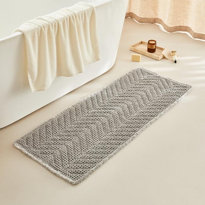 BohoBath Matts, Upgraded Waffle Super Absorbent Bath Mat, Bathroom Rugs Non - Image 7
