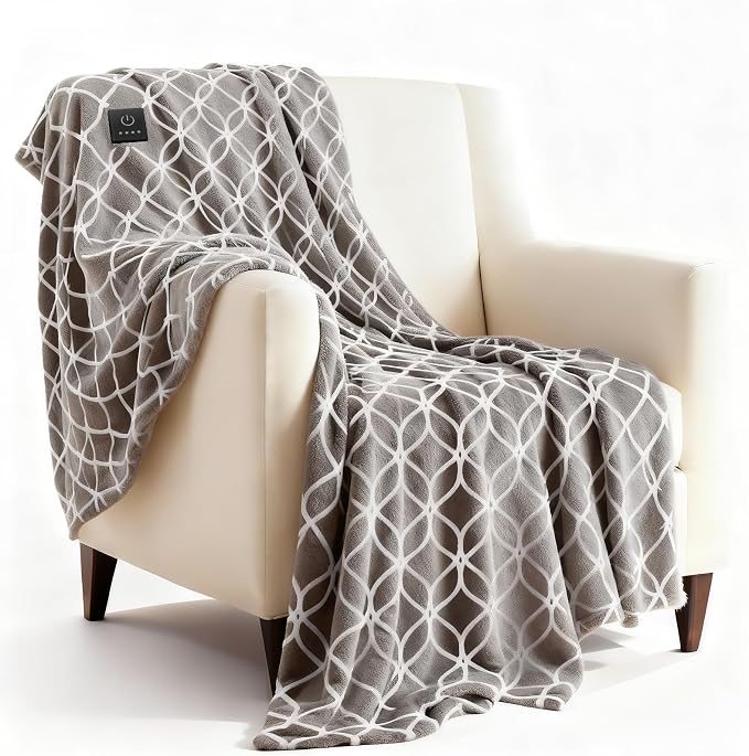 Heated Blanket Electric Throw Blanket by WATOFT