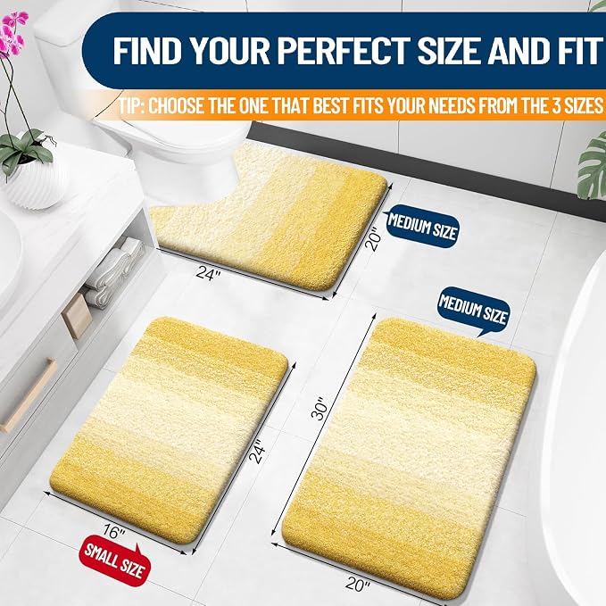 OLANLY Bathroom Rug Mat 24x16, Extra Soft and Absorbent Microfiber Bath Rugs - Image 2