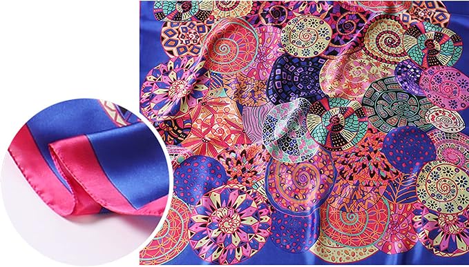 Fashion Scarves Scarf 100% Silk Feeling Scarf Silk Like Scarves Long - Image 5