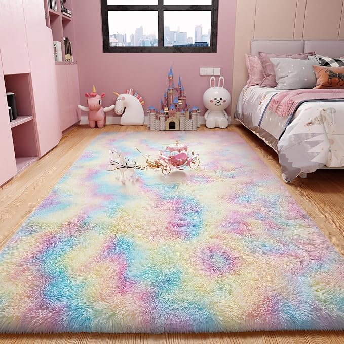 Ophanie Upgrade 4x6 Light Rainbow Rugs by Ophanie
