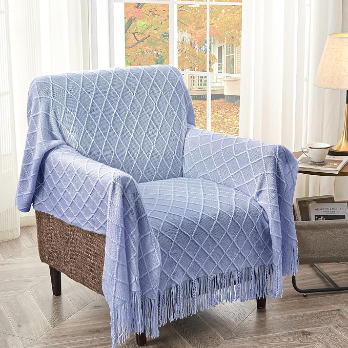 inhand Knitted Throw Blanket for Couch and Bed, Soft Living Room Home Decor - Image 5