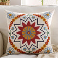 Embroidered Throw Pillow Cover 22x22 Classic Boho Floral Pattern Pillows Cover by Unknown