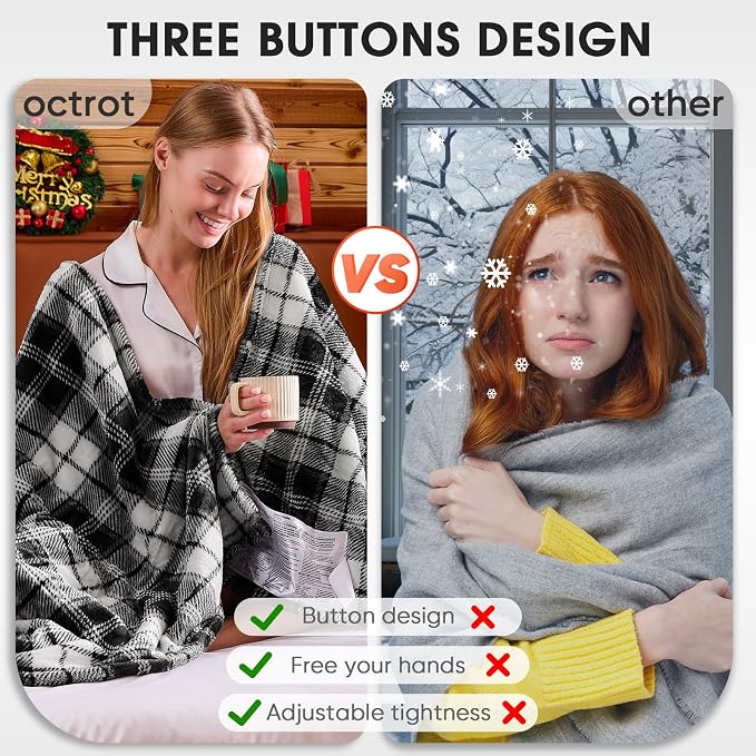 OCTROT Heated Electric Blanket Queen Size, 84X90 Heating Blanket Queen - Image 6