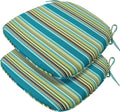 Outdoor Chair Cushions Set of 2, Patio Seat Cushion 17"x16"x2", U-Shaped Dining by FUNHOME