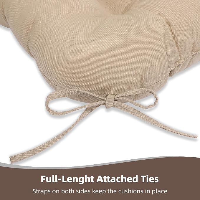 RACE LEAF 4 Pack 17x17 Inch Patio Chair Cushions, Thickened Seat Cushions - Image 3