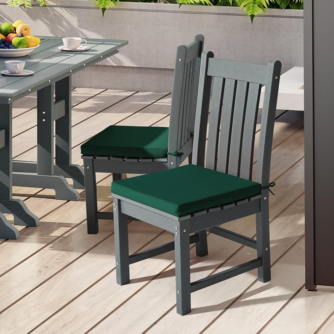 WestinTrends Solace Outdoor Patio Kitchen Dining Chair Square Seat Cushions Set - Image 2