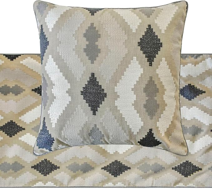 The HomeCentric King/Queen/Twin Beige Decorative Bed Runner Queen 74"x18" Bed - Image 5