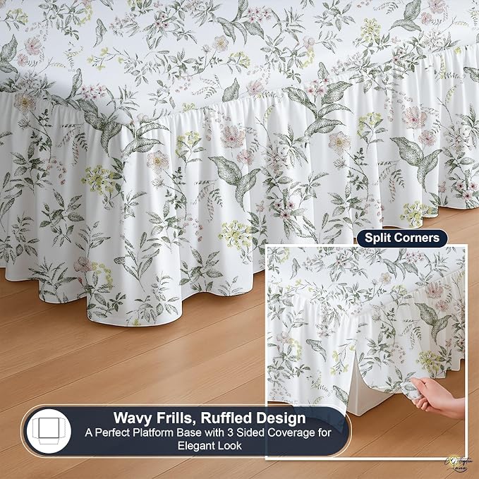 Cottington Lane Ruffled Bed Skirt Full Size - Image 7