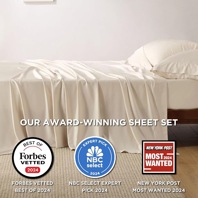 Bedsure Queen Sheet Set, Rayon Derived from Bamboo, Cooling Sheets, Breathable - Image 2