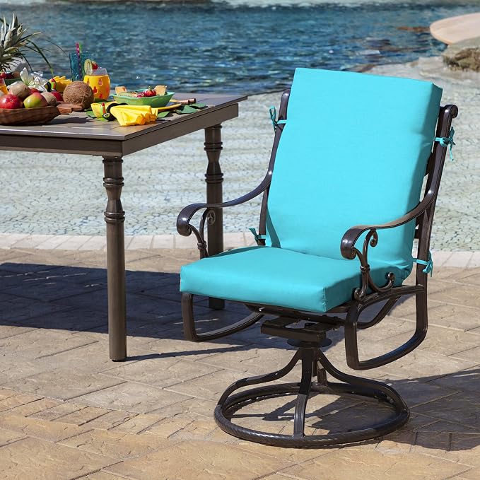 Arden Outdoor Dining Chair Cushion, 20 in x 20 in, Weather-Proof, Rain-Proof - Image 2