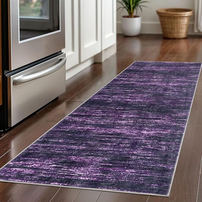 2x5 Modern Abstract Runner Rug for Hallways, Non-Shedding Washable Rug for - Image 2