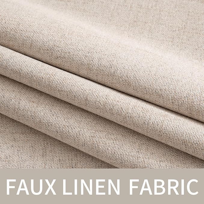 MIULEE 100% Blackout Linen Textured Curtains - Image 5