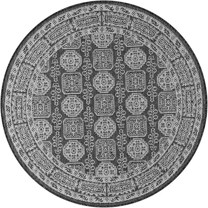 Keen Home Design Terrace Outdoor Round Rug - 5ft Round Washable Indoor/Outdoor - Image 3