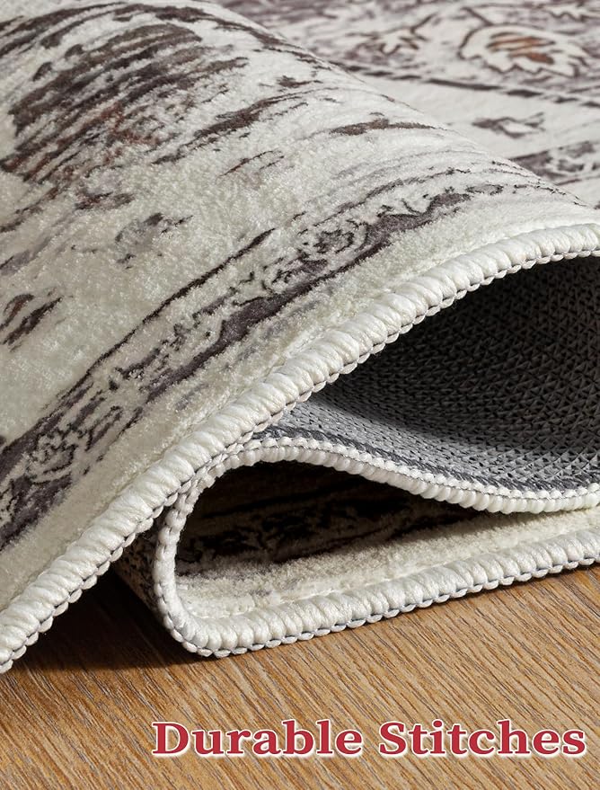 SERISSA Boho Washable Runner Rug, 2x6 Rug Non-Slip Vintage Earth Tone Hallway - Image 7