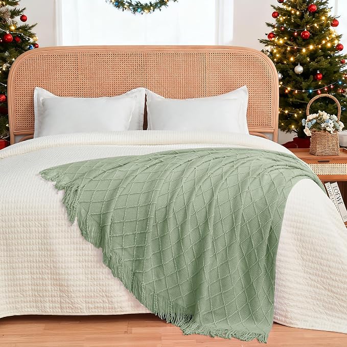 inhand Basil Green Christmas Throw Blanket - Image 7