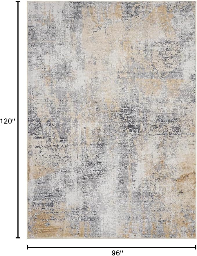 Area Rug 8×10, Large Vintage Boho Rug, Ultra-Soft Low Pile, Non Slip, Stain - Image 2