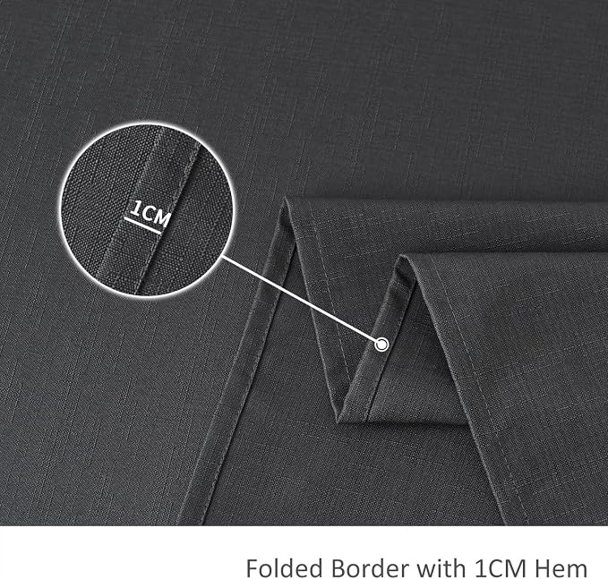 maxmill Faux Linen Textured Rectangle Tablecloth Water Resistant Wrinkle Free - Image 6