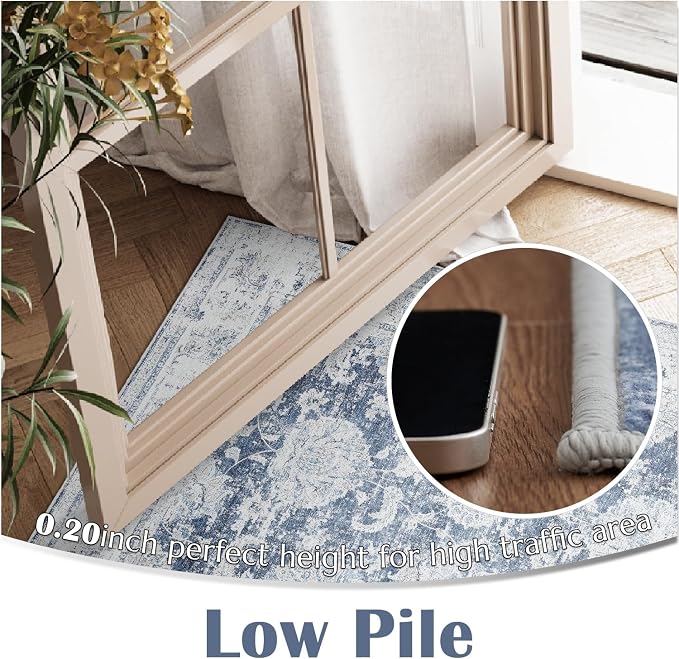 jinchan Fiora Hallway Runner Rug 3x10 Washable Runner - Image 2