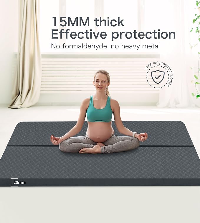 nuveti Large Exercise Mat - 15mm/20mm/30mm Thick Yoga Mat | Workout Mat - Image 7