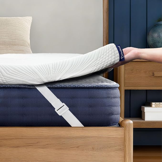 Ballad 3 Inch Gel Memory Foam Mattress Topper Twin XL Size, High Density by BALLAD