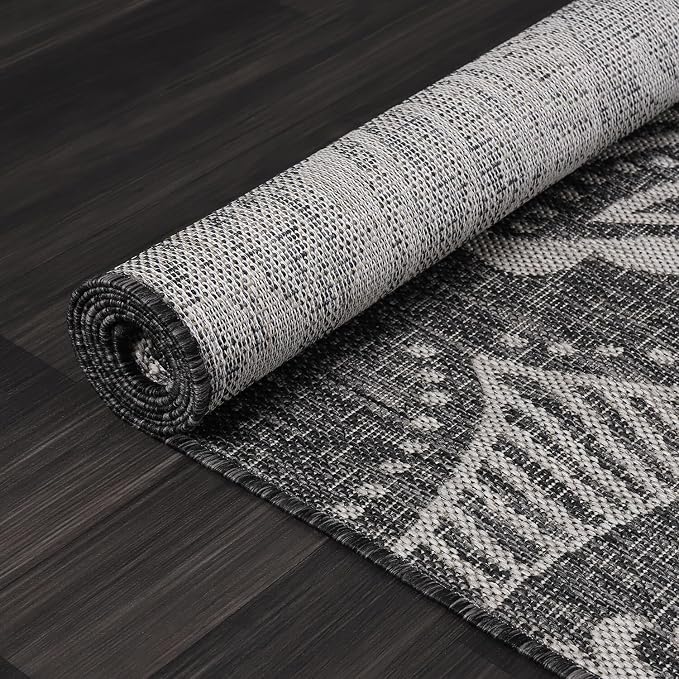 Medallion Outdoor Rug 5x7 Washable Outside Carpet - Image 6