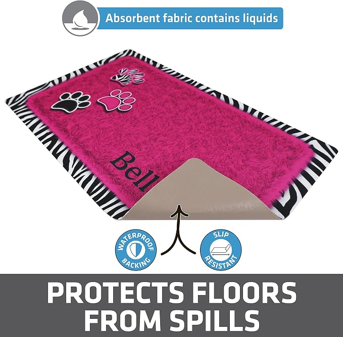 Drymate Personalized Pet Bowl Placemat, Custom Dog & Cat Food Feeding Mat - Image 3