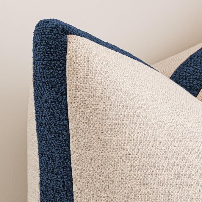 a moment Loop Yarn Linen-Like Pillow Cover Natural Soft Decorative Throw Pillow - Image 4