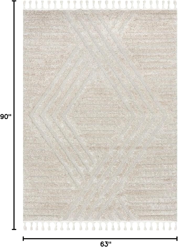 nuLOOM Risette Beige, Soft and Textured, High Traffic, Stain Resistant - Image 2