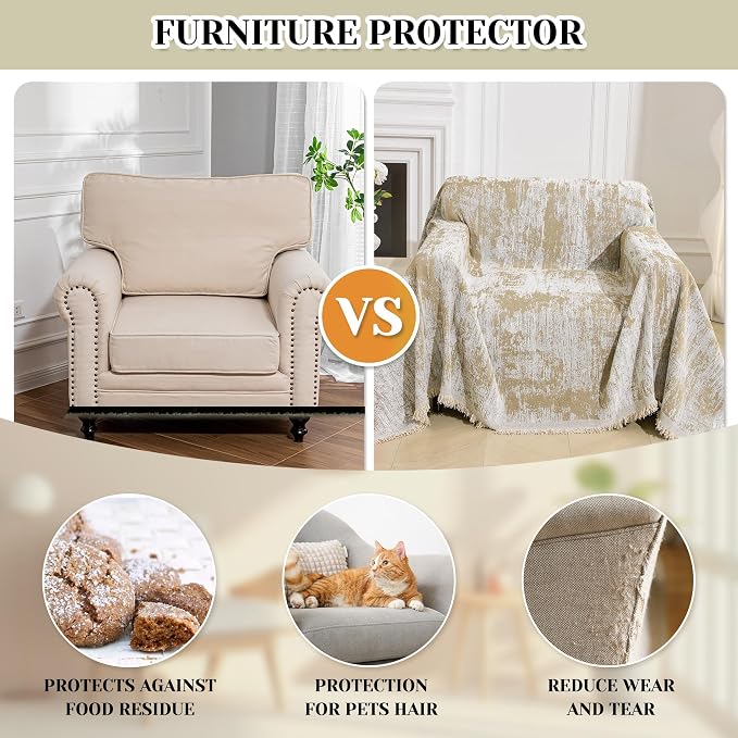 MEETSKY Small Couch Cover Oversized Recliner Covers Washable Armchair Sofa Cover - Image 6